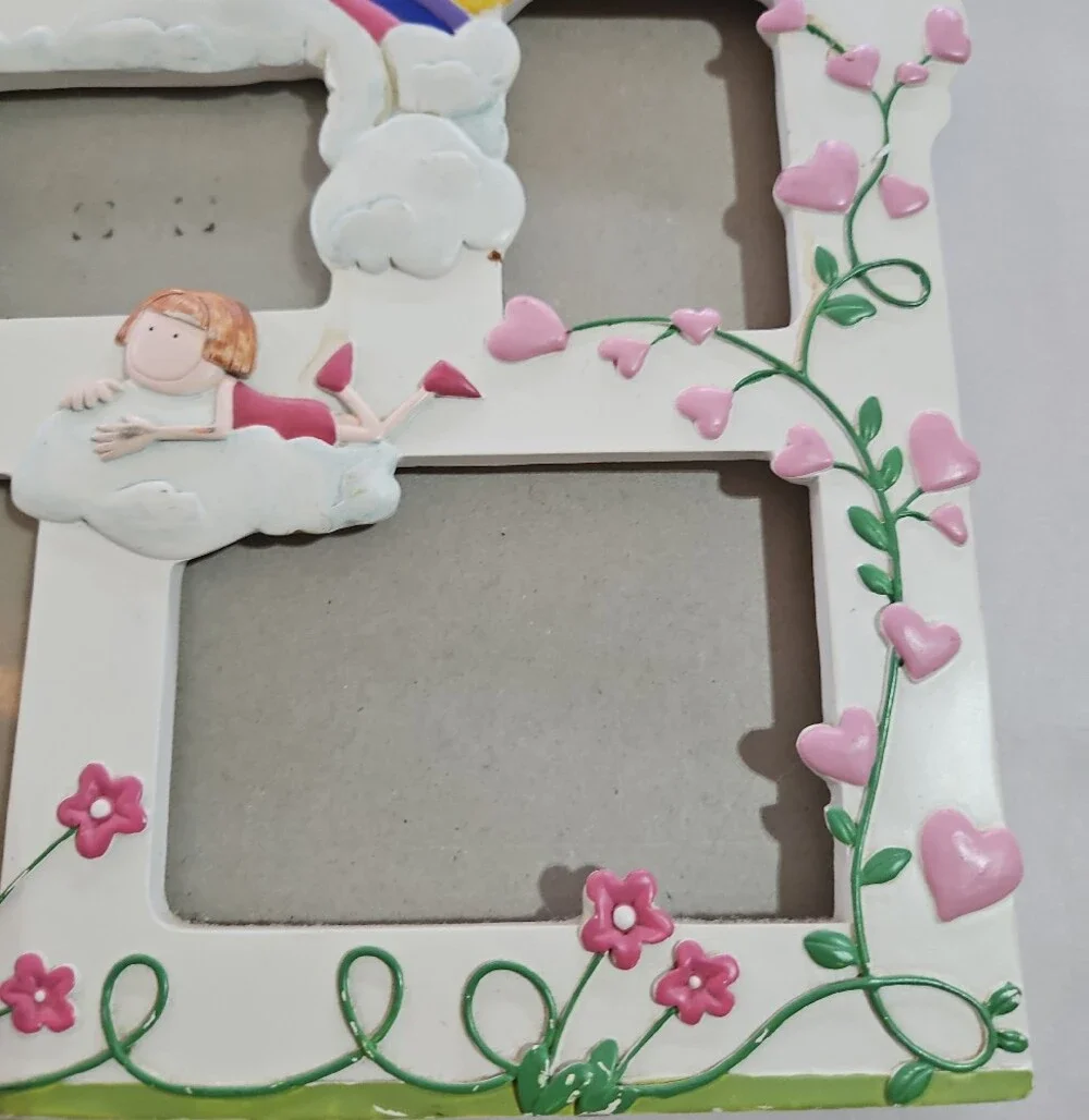 Our Grandchildren Decorative Multi-Photo Frame - White and Pink